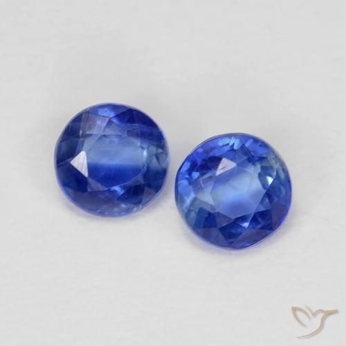 0.56ctw Naturale Blu navy Cianite, Rotondo, VS