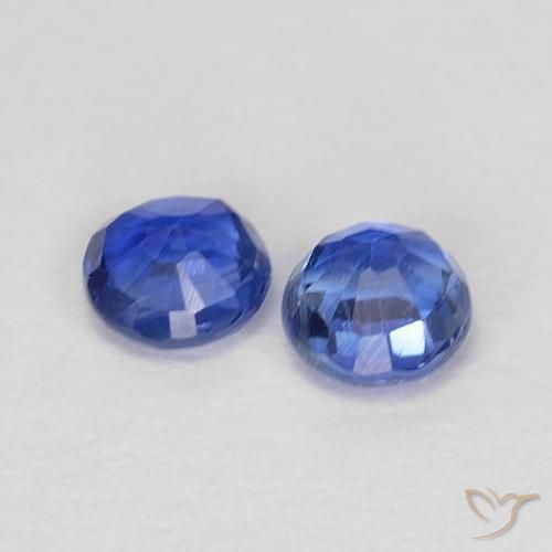 Gemme di Cianite Blu navy naturale da 0.56 ct, Rotondo, VS