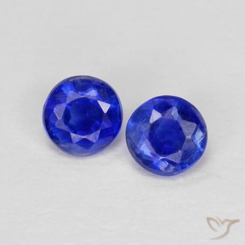 0.46ctw Naturale Blu navy Cianite, Rotondo, VS