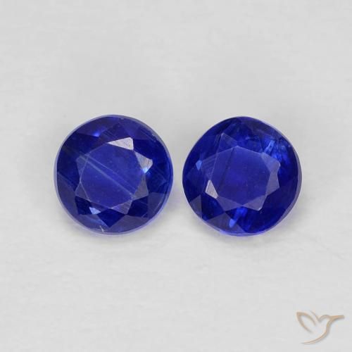 Gemme di Cianite Blu scuro naturale da 0.56 ct, Rotondo, VS
