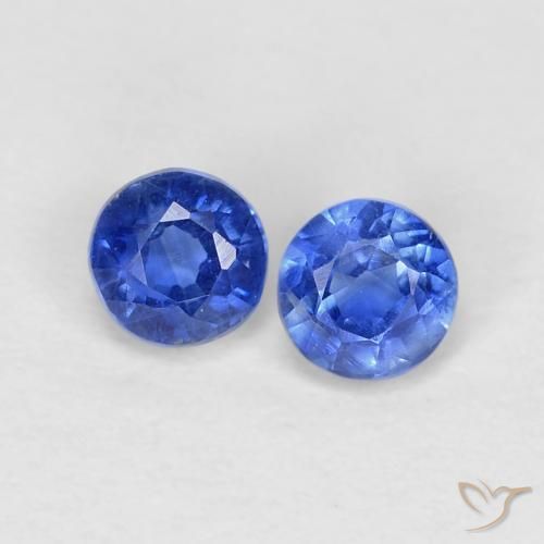 0.55ctw Naturale Blu scuro Cianite, Rotondo, VS
