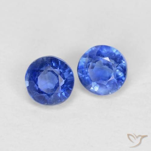 Gemme di Cianite Blu scuro naturale da 0.55 ct, Rotondo, VS