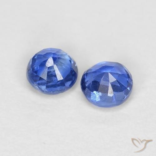 Gemme di Cianite Blu scuro naturale da 0.55 ct, Rotondo, VS