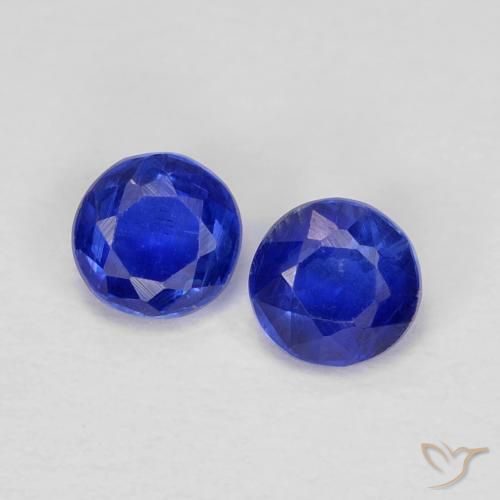 0.53ctw Naturale Blu Navy Intenso Cianite, Rotondo, VS