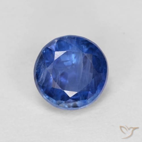 Cianite Blu navy naturale da 1.22 ct, Rotondo, VS-SI