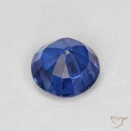 Cianite Blu navy naturale da 1.22 ct, Rotondo, VS-SI