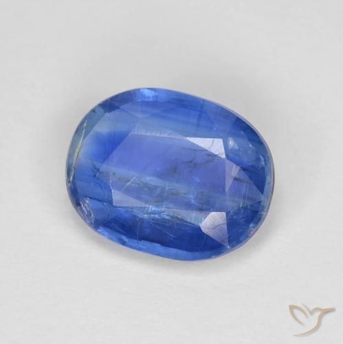 Cianite Blu profondo azzurro naturale da 2.92 ct, Ovale, VS-SI