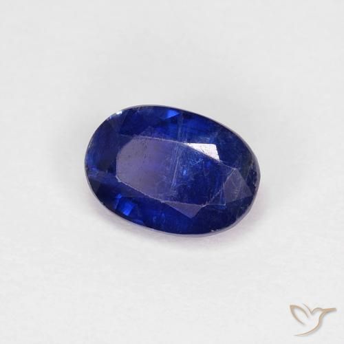 Cianite Blu Navy Intenso naturale da 0.98 ct, Ovale, VS-SI