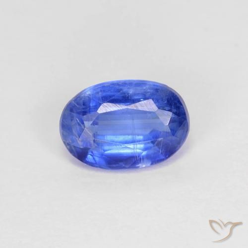 0.91ct Naturale Blu profondo azzurro Cianite, Ovale, SI