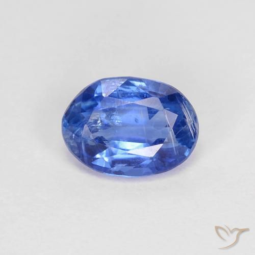 1.00ct Naturale Blu profondo azzurro Cianite, Ovale, SI