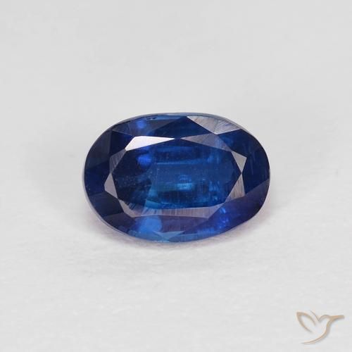 1.08ct Naturale Blu navy Cianite, Ovale, VS-SI