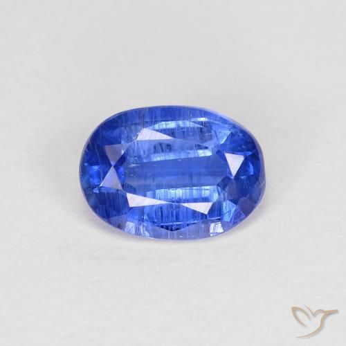 0.97ct Naturale Blu profondo azzurro Cianite, Ovale, SI