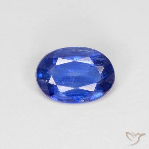 0.85ct Naturale Blu scuro Cianite, Ovale, VS-SI