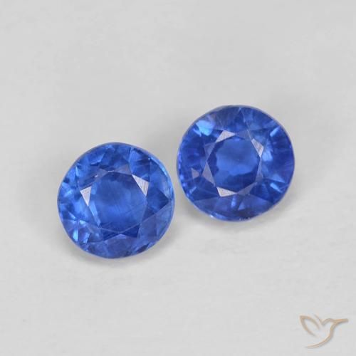 0.61ctw Naturale Blu profondo azzurro Cianite, Rotondo, VS