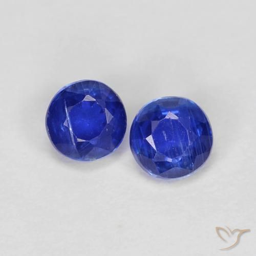 0.58ctw Naturale Blu navy Cianite, Rotondo, VS
