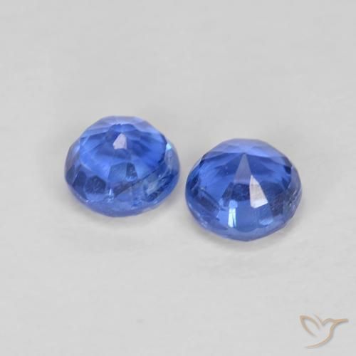 Gemme di Cianite Blu profondo azzurro naturale da 0.61 ct, Rotondo, VS