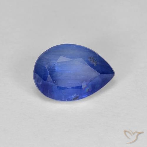 Cianite Blu navy naturale da 1.37 ct, Forma a pera, SI