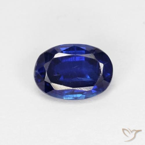 1.02ct Naturale Blu Navy Intenso Cianite, Ovale, VS