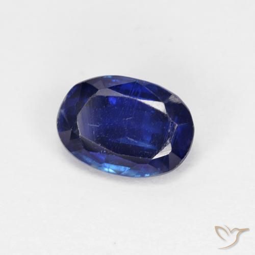 Cianite Blu Navy Intenso naturale da 1.02 ct, Ovale, VS