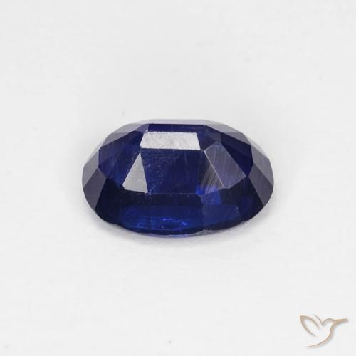 Cianite Blu Navy Intenso naturale da 1.02 ct, Ovale, VS