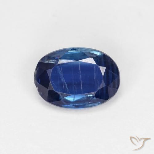 0.99ct Naturale Blu navy Cianite, Ovale, VS-SI