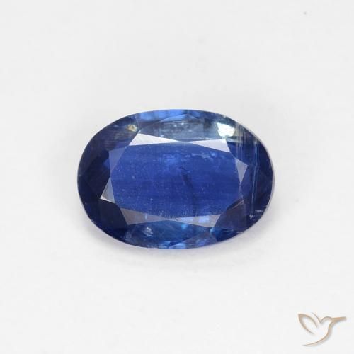 0.91ct Naturale Blu scuro Cianite, Ovale, VS-SI