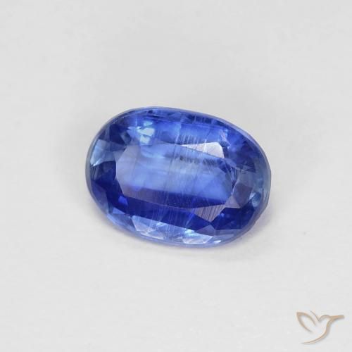 Cianite Blu profondo azzurro naturale da 0.89 ct, Ovale, VS-SI