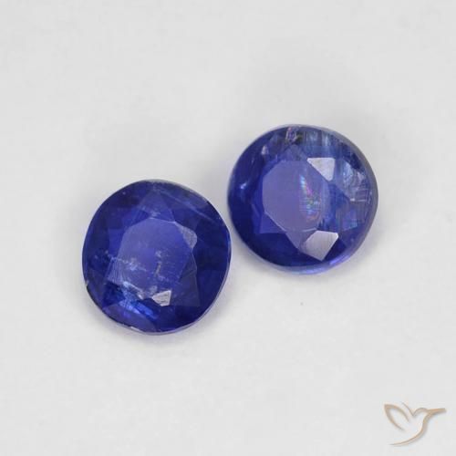 Gemme di Cianite Blu scuro naturale da 0.44 ct, Rotondo, VS-SI