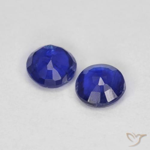 Gemme di Cianite Blu scuro naturale da 0.44 ct, Rotondo, VS-SI