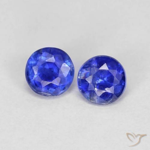 0.49ctw Naturale Blu scuro Cianite, Rotondo, VS-SI