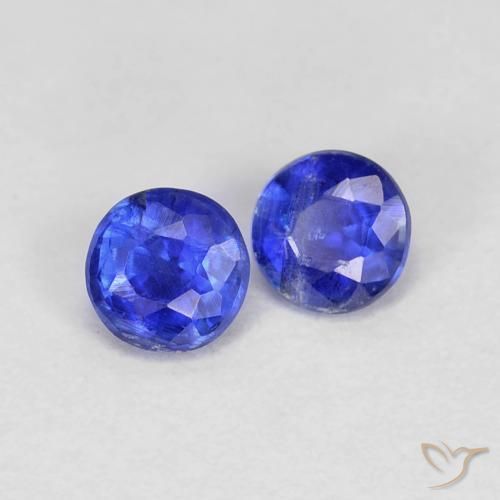 Gemme di Cianite Blu scuro naturale da 0.49 ct, Rotondo, VS-SI