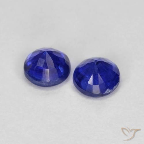 Gemme di Cianite Blu scuro naturale da 0.49 ct, Rotondo, VS-SI
