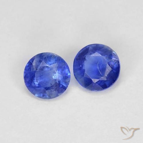 Gemme di Cianite Blu scuro naturale da 0.45 ct, Rotondo, VS-SI