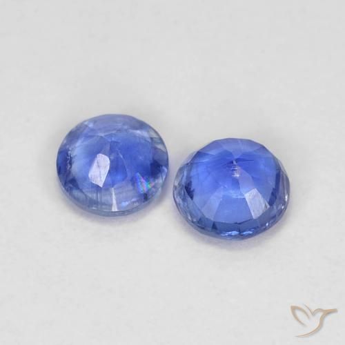 Gemme di Cianite Blu scuro naturale da 0.45 ct, Rotondo, VS-SI