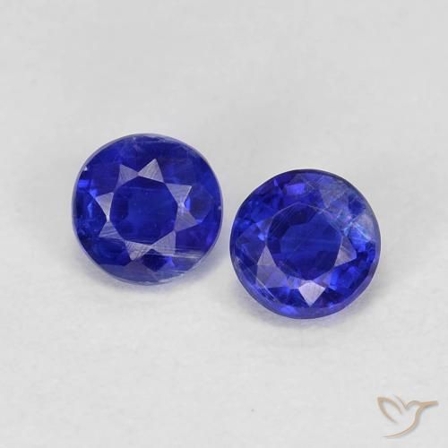 0.55ctw Naturale Blu scuro Cianite, Rotondo, VS