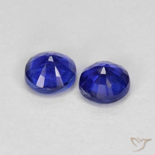 Gemme di Cianite Blu scuro naturale da 0.55 ct, Rotondo, VS