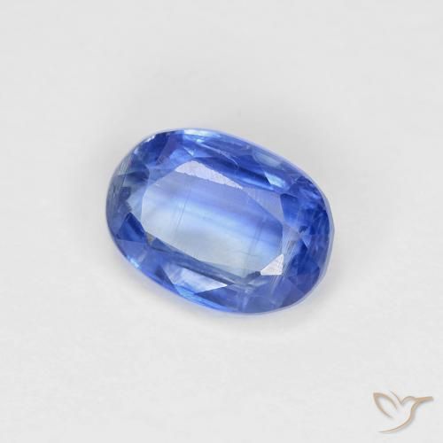 Cianite Blu navy chiaro naturale da 1.09 ct, Ovale, VS-SI