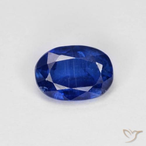 1.08ct Naturale Blu scuro Cianite, Ovale, VS-SI