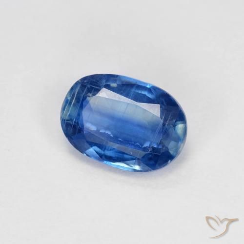 Cianite Blu navy chiaro naturale da 0.97 ct, Ovale, VS-SI