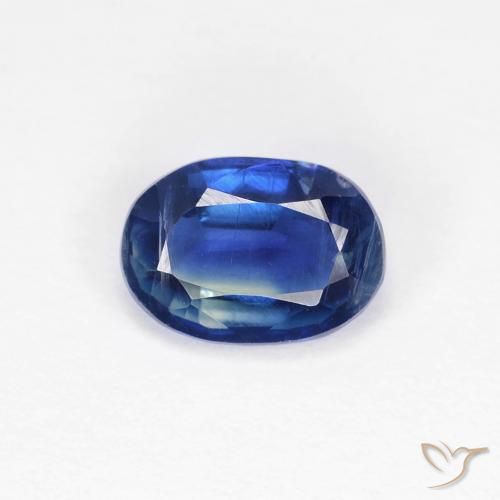 0.99ct Naturale Blu scuro Cianite, Ovale, VS-SI
