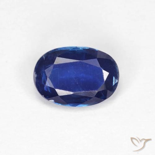 0.99ct Naturale Blu Navy Intenso Cianite, Ovale, VS