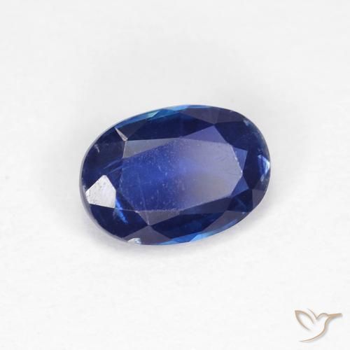 Cianite Blu Navy Intenso naturale da 0.99 ct, Ovale, VS