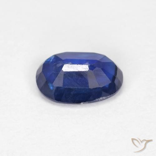 Cianite Blu Navy Intenso naturale da 0.99 ct, Ovale, VS