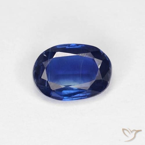 0.98ct Naturale Blu scuro Cianite, Ovale, VS, Photo A