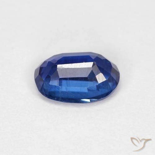 Cianite Blu scuro naturale da 0.98 ct, Ovale, VS