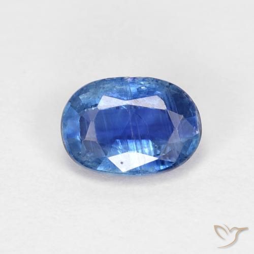 0.96ct Naturale Blu acceso Cianite, Ovale, VS