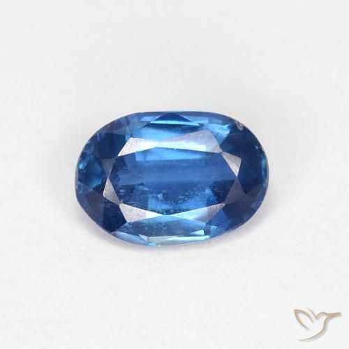 0.87ct Naturale Blu navy chiaro Cianite, Ovale, VS