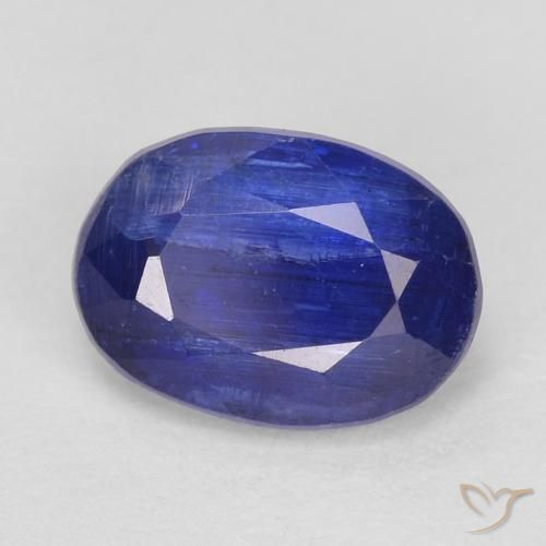 Cianite Blu Navy Intenso naturale da 1.07 ct, Ovale, SI