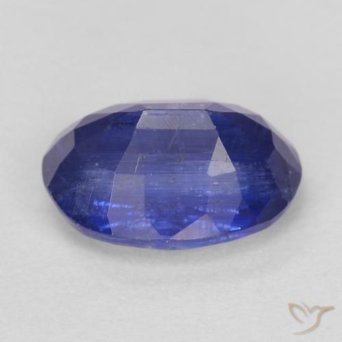 Cianite Blu Navy Intenso naturale da 1.07 ct, Ovale, SI