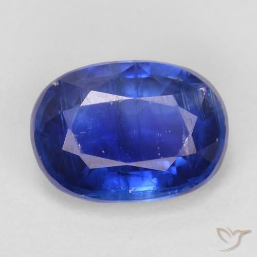 1.15ct Naturale Blu Navy Intenso Cianite, Ovale, SI